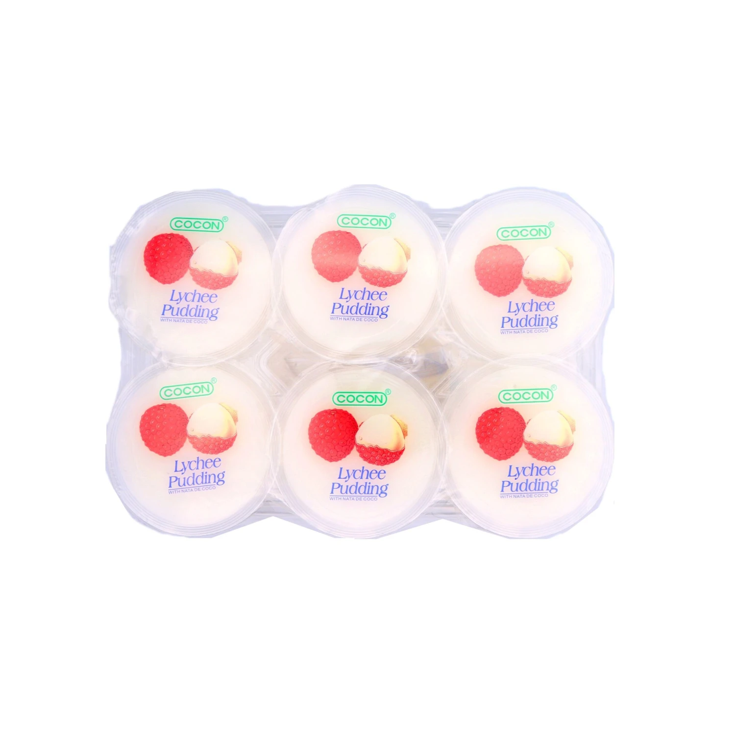 Cocon Lychee Pudding With Nata De Coco 6x118g 1 Cocon Lychee Pudding With Nata De Coco 6x118g
