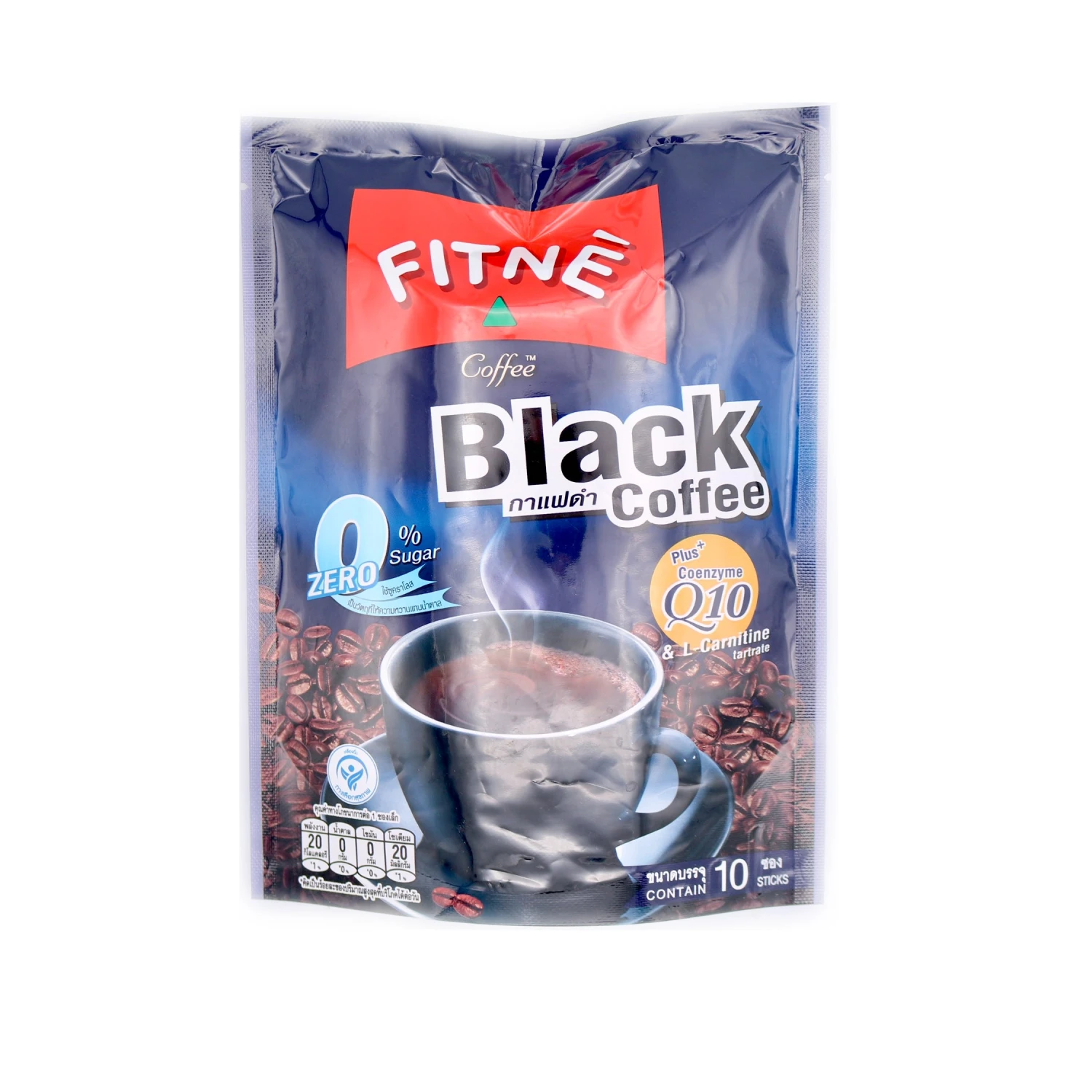 Fitne Instant Black Coffee Mix- Zero Sugar (with Coenzyme Q10) (10x5g Sachets) 50g 1 Fitne Instant Black Coffee Mix- Zero Sugar (with Coenzyme Q10) (10x5g Sachets) 50g