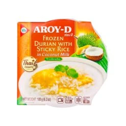 Aroy-D Durian With Sticky Rice In Coconut Milk 180g (Frozen)